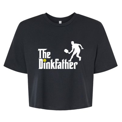 The Dink Father | Pickleball Dad | Funny Pickleball TShirt Bella+Canvas Jersey Crop Tee