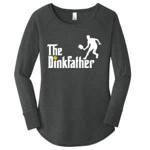 The Dink Father | Pickleball Dad | Funny Pickleball TShirt Women's Perfect Tri Tunic Long Sleeve Shirt