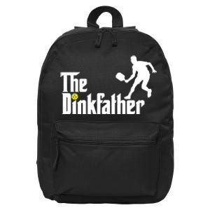 The Dink Father | Pickleball Dad | Funny Pickleball TShirt 16 in Basic Backpack