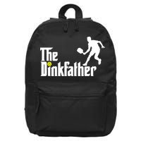 The Dink Father | Pickleball Dad | Funny Pickleball TShirt 16 in Basic Backpack