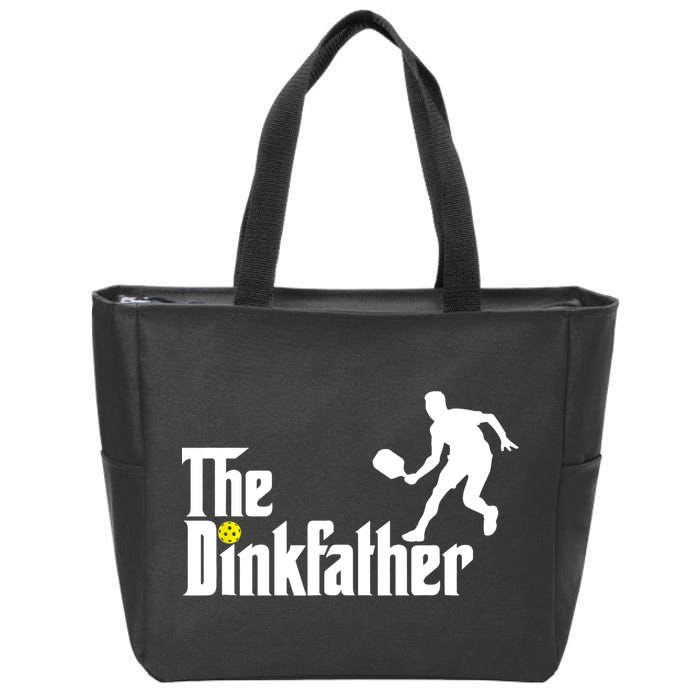 The Dink Father | Pickleball Dad | Funny Pickleball TShirt Zip Tote Bag
