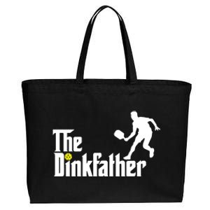 The Dink Father | Pickleball Dad | Funny Pickleball TShirt Cotton Canvas Jumbo Tote