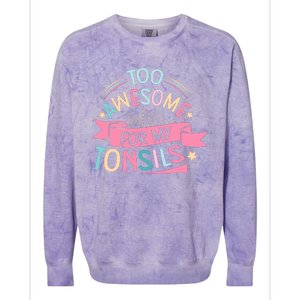 Tonsillectomy Design For With Removed Tonsils Colorblast Crewneck Sweatshirt