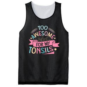 Tonsillectomy Design For With Removed Tonsils Mesh Reversible Basketball Jersey Tank