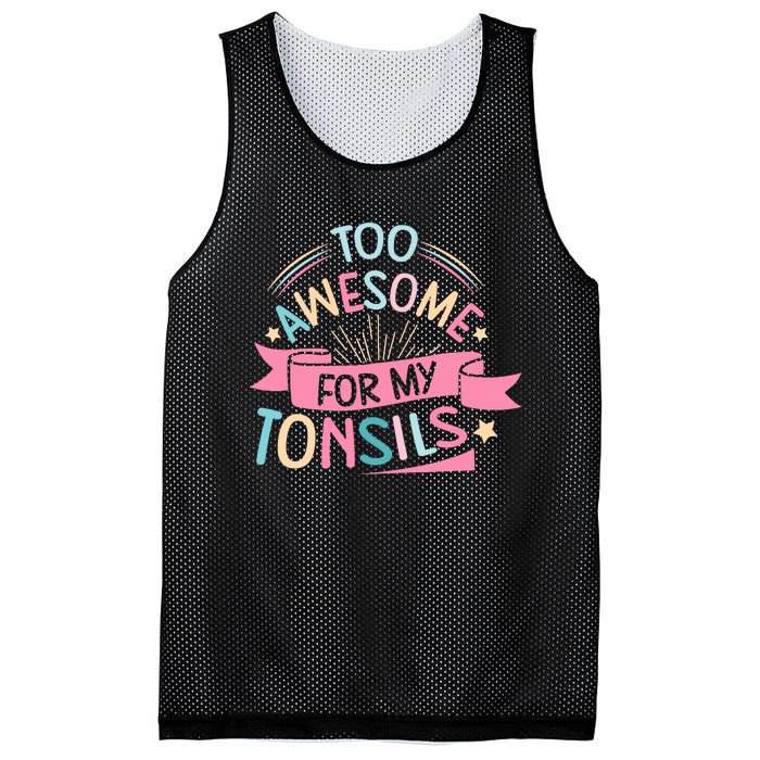 Tonsillectomy Design For With Removed Tonsils Mesh Reversible Basketball Jersey Tank