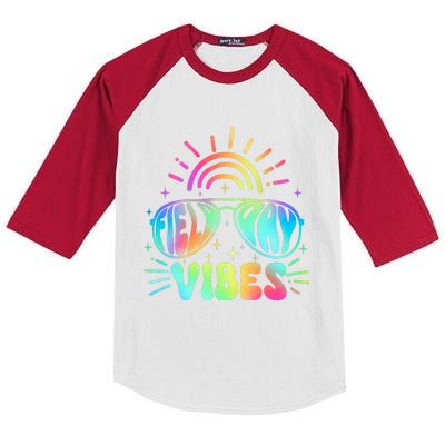 Tie Dye Field Day Vibes Last Day Of School Field Day Teacher Students Kids Colorblock Raglan Jersey