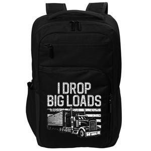 Trucker Design For Semi Truck Funny  Driver Lover Impact Tech Backpack