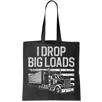 Trucker Design For Semi Truck Funny  Driver Lover Tote Bag