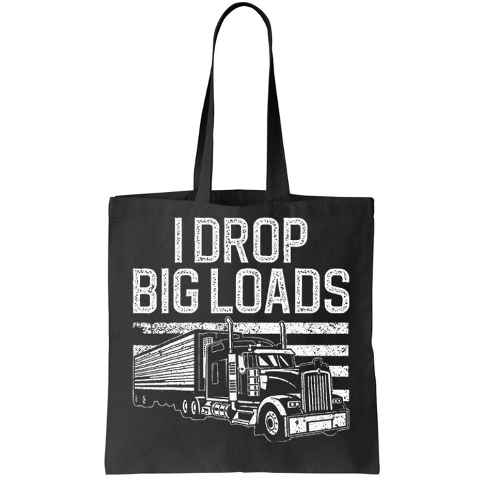 Trucker Design For Semi Truck Funny  Driver Lover Tote Bag