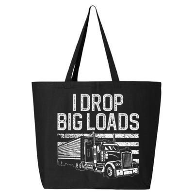 Trucker Design For Semi Truck Funny  Driver Lover 25L Jumbo Tote