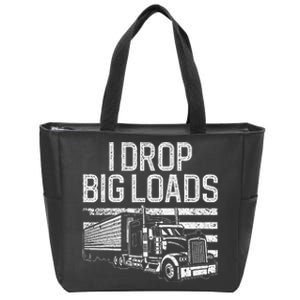 Trucker Design For Semi Truck Funny  Driver Lover Zip Tote Bag