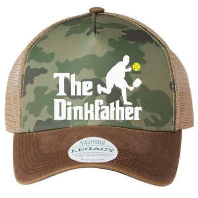 The Dinkfather Funny Pickleball Player Paddleball Lover Legacy Tie Dye Trucker Hat