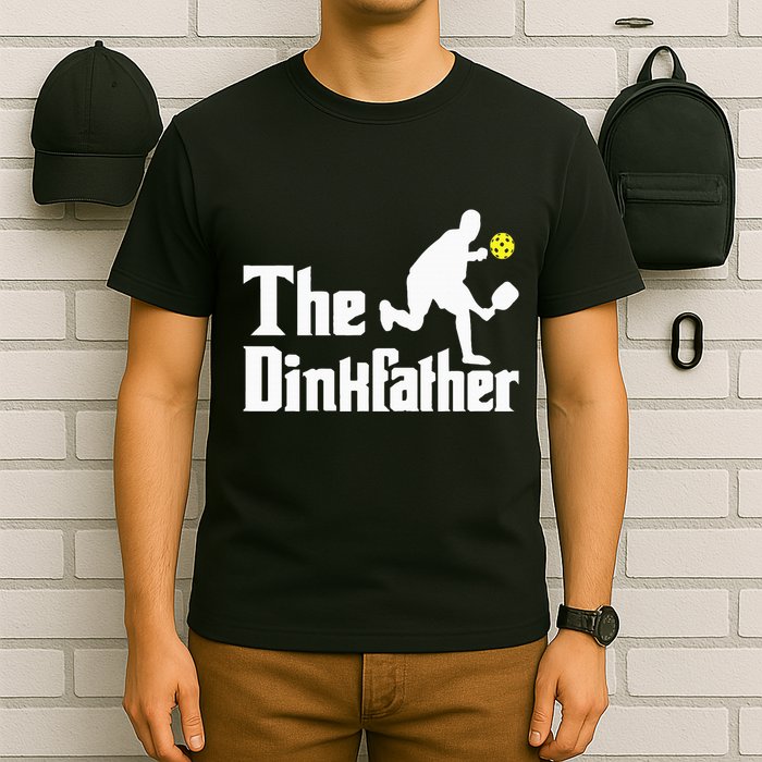 The Dinkfather Funny Pickleball Player Paddleball Lover T-Shirt