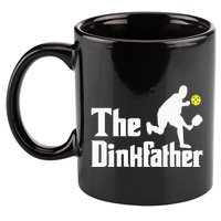 The Dinkfather Funny Pickleball Player Paddleball Lover 11oz C Handle Ceramic Mug