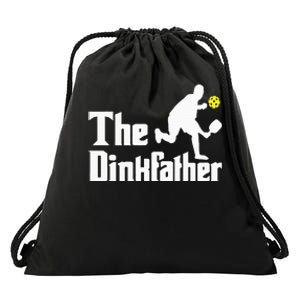 The Dinkfather Funny Pickleball Player Paddleball Lover Drawstring Bag