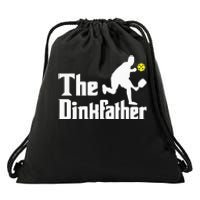 The Dinkfather Funny Pickleball Player Paddleball Lover Drawstring Bag