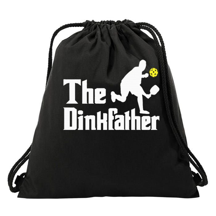 The Dinkfather Funny Pickleball Player Paddleball Lover Drawstring Bag