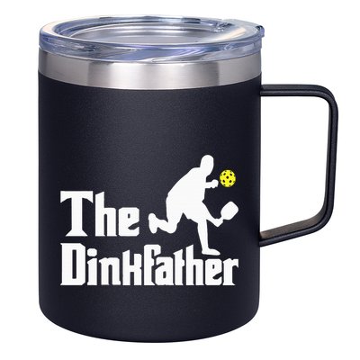 The Dinkfather Funny Pickleball Player Paddleball Lover 12oz Stainless Steel Coffee Mug
