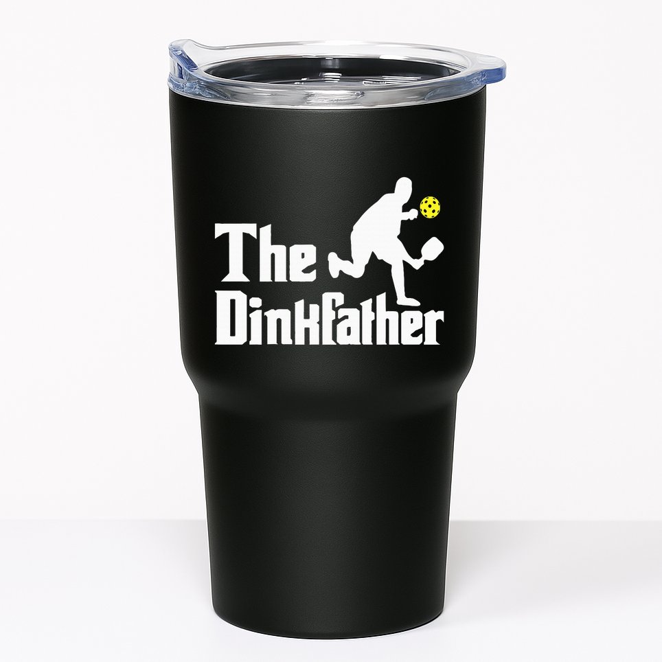 The Dinkfather Funny Pickleball Player Paddleball Lover Tumbler