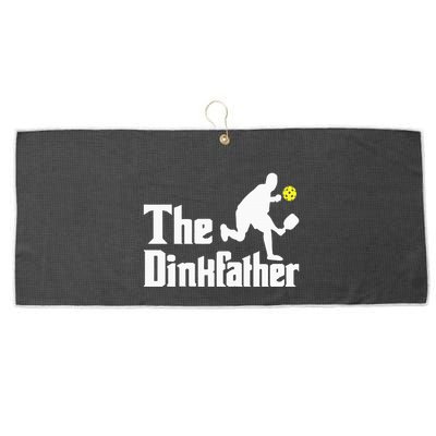 The Dinkfather Funny Pickleball Player Paddleball Lover Large Microfiber Waffle Golf Towel
