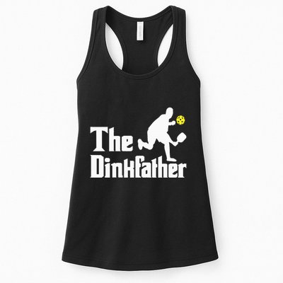 The Dinkfather Funny Pickleball Player Paddleball Lover Womens Tank Top