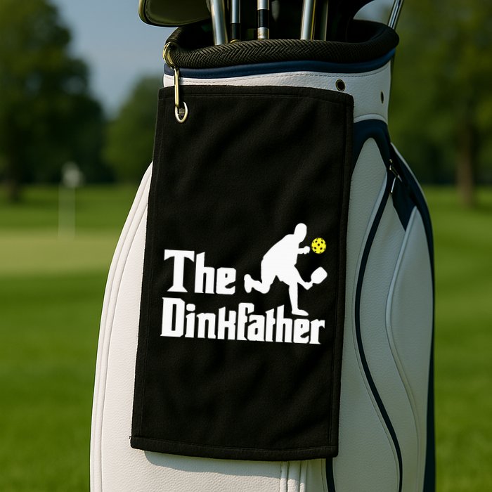 The Dinkfather Funny Pickleball Player Paddleball Lover Golf Towel
