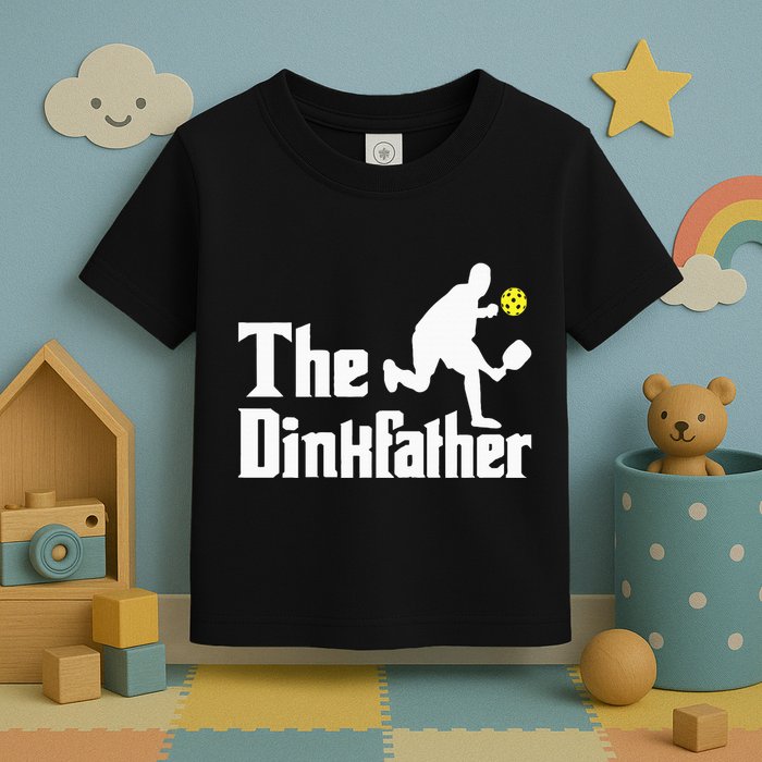 The Dinkfather Funny Pickleball Player Paddleball Lover Toddler T-Shirt