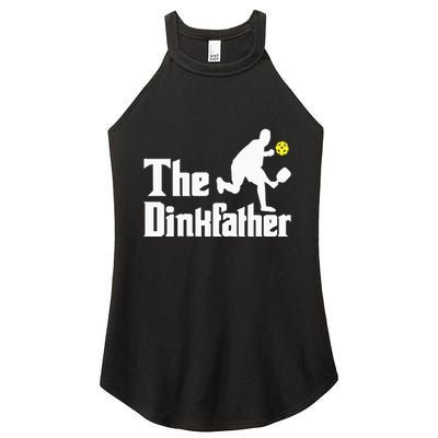 The Dinkfather Funny Pickleball Player Paddleball Lover Women's Perfect Tri Rocker Tank