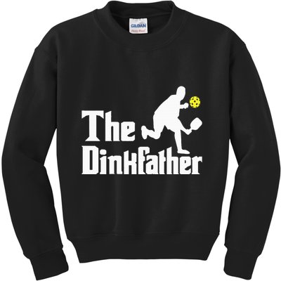 The Dinkfather Funny Pickleball Player Paddleball Lover Kids Sweatshirt