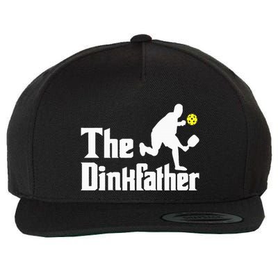 The Dinkfather Funny Pickleball Player Paddleball Lover Wool Snapback Cap
