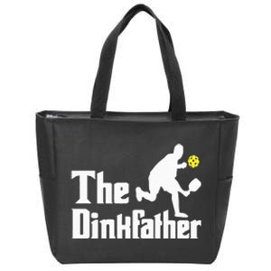 The Dinkfather Funny Pickleball Player Paddleball Lover Zip Tote Bag