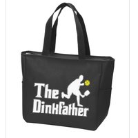 The Dinkfather Funny Pickleball Player Paddleball Lover Zip Tote Bag