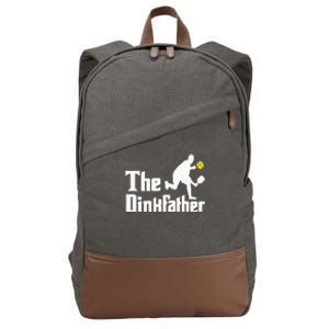 The Dinkfather Funny Pickleball Player Paddleball Lover Cotton Canvas Backpack