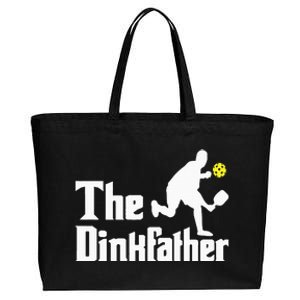 The Dinkfather Funny Pickleball Player Paddleball Lover Cotton Canvas Jumbo Tote