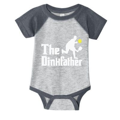 The Dinkfather Funny Pickleball Player Paddleball Lover Infant Baby Jersey Bodysuit