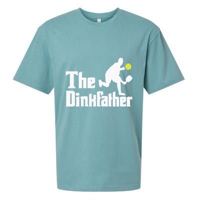 The Dinkfather Funny Pickleball Player Paddleball Lover Sueded Cloud Jersey T-Shirt