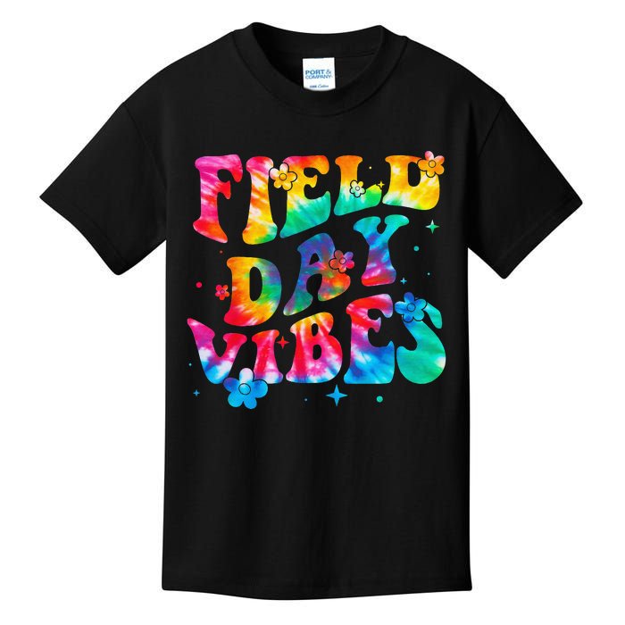 Tie Dye Field Day Vibes Last Day Of School Field Day Teacher Kids T-Shirt