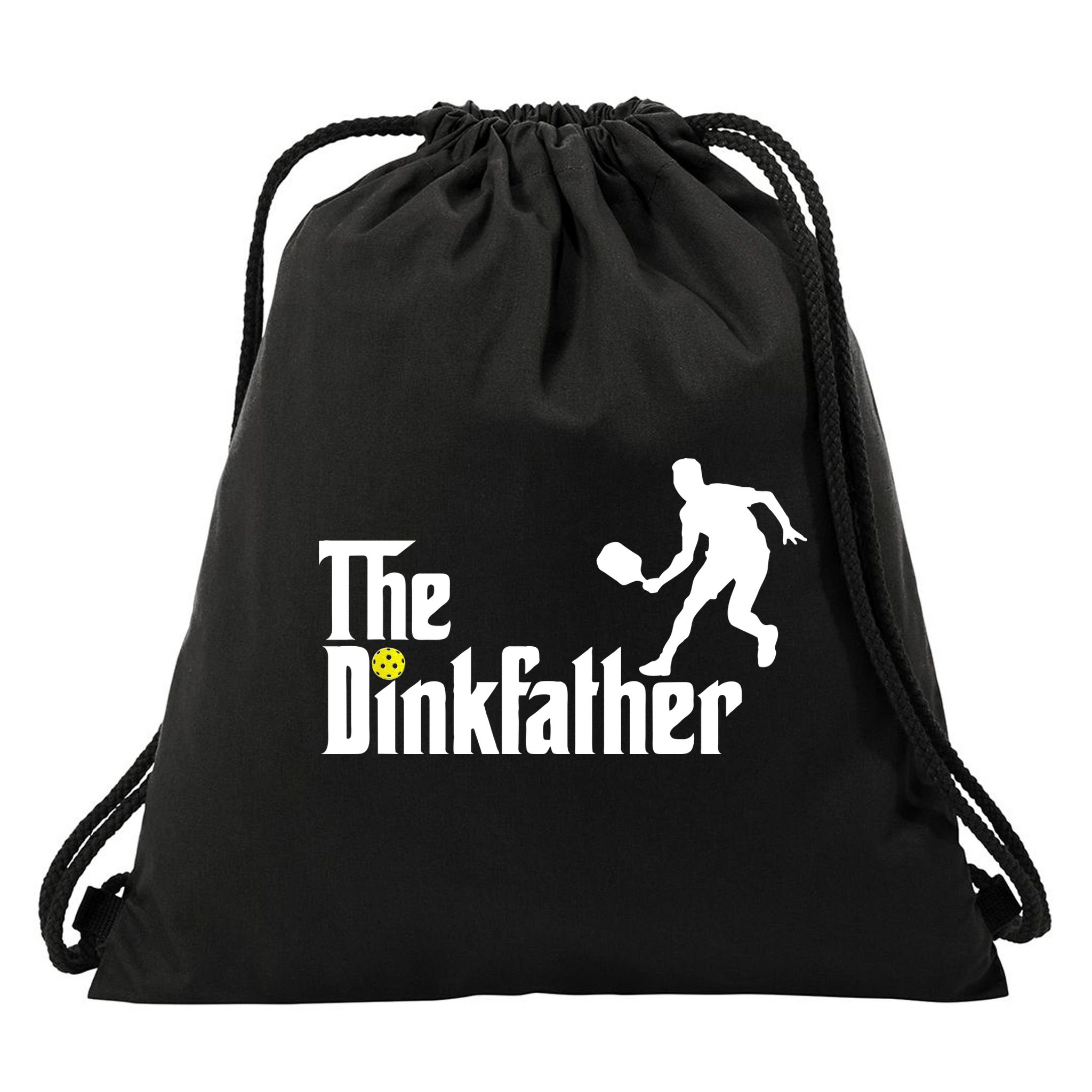 The Dink Father Pickleball Dad Funny Pickleball Drawstring Bag