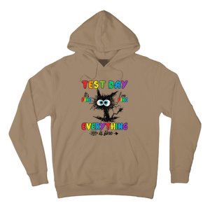 Test Day Funny Stressed Cat Teacher Student Testing Day Hoodie