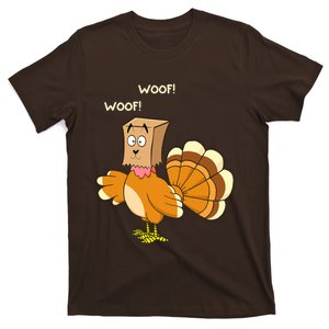 Thanksgiving Dog Fake Dog Woof Thanksgiving Turkey T-Shirt