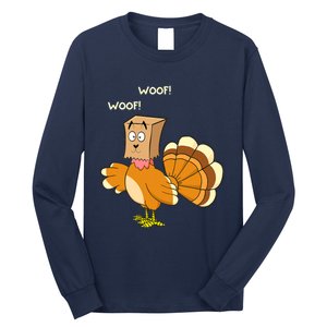 Thanksgiving Dog Fake Dog Woof Thanksgiving Turkey Long Sleeve Shirt