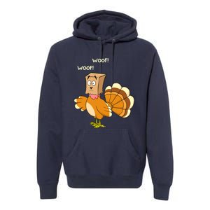 Thanksgiving Dog Fake Dog Woof Thanksgiving Turkey Premium Hoodie