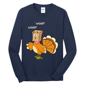 Thanksgiving Dog Fake Dog Woof Thanksgiving Turkey Tall Long Sleeve T-Shirt