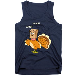 Thanksgiving Dog Fake Dog Woof Thanksgiving Turkey Tank Top