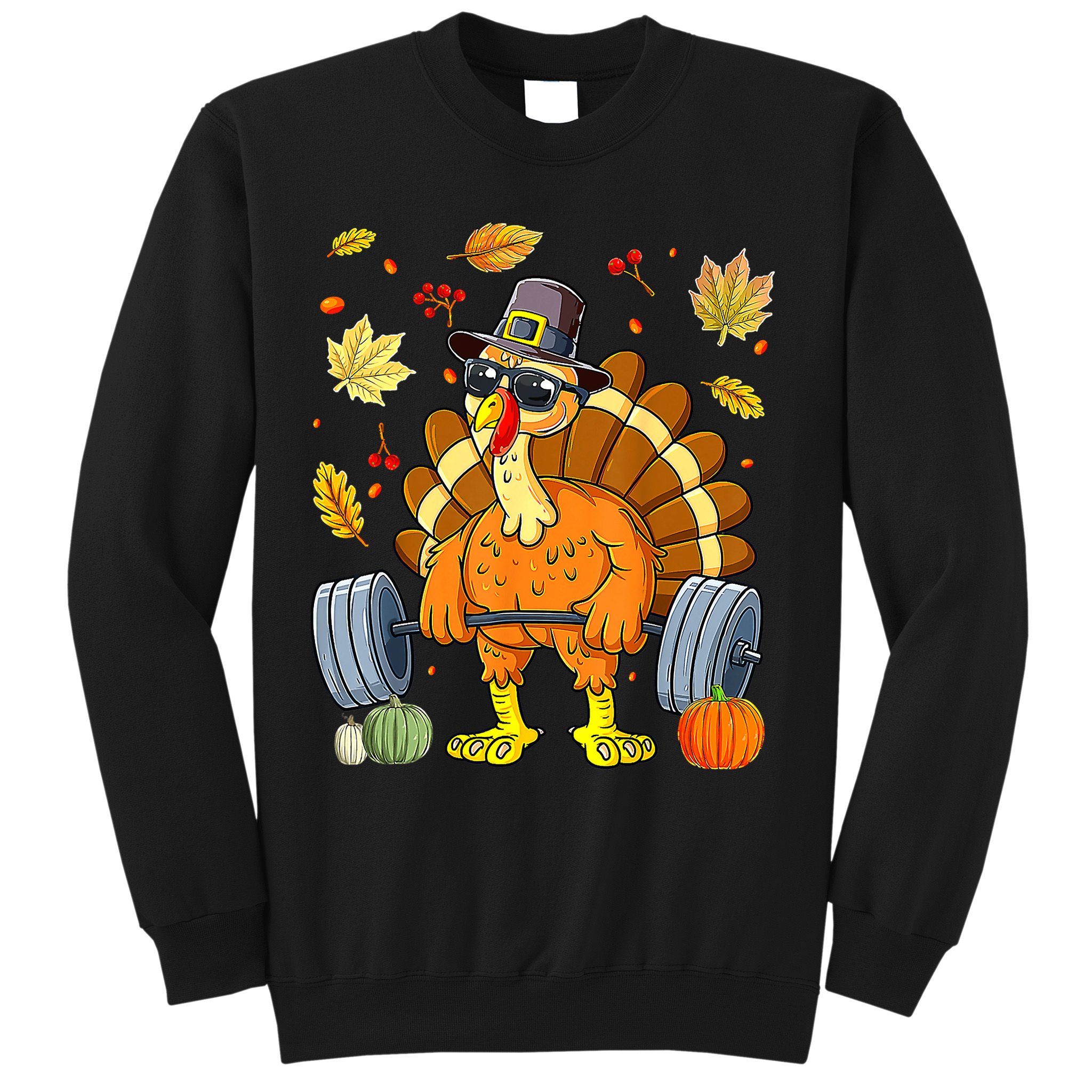 Turkey Deadlift Fitness Weightlifting Thanksgiving Day Sweatshirt