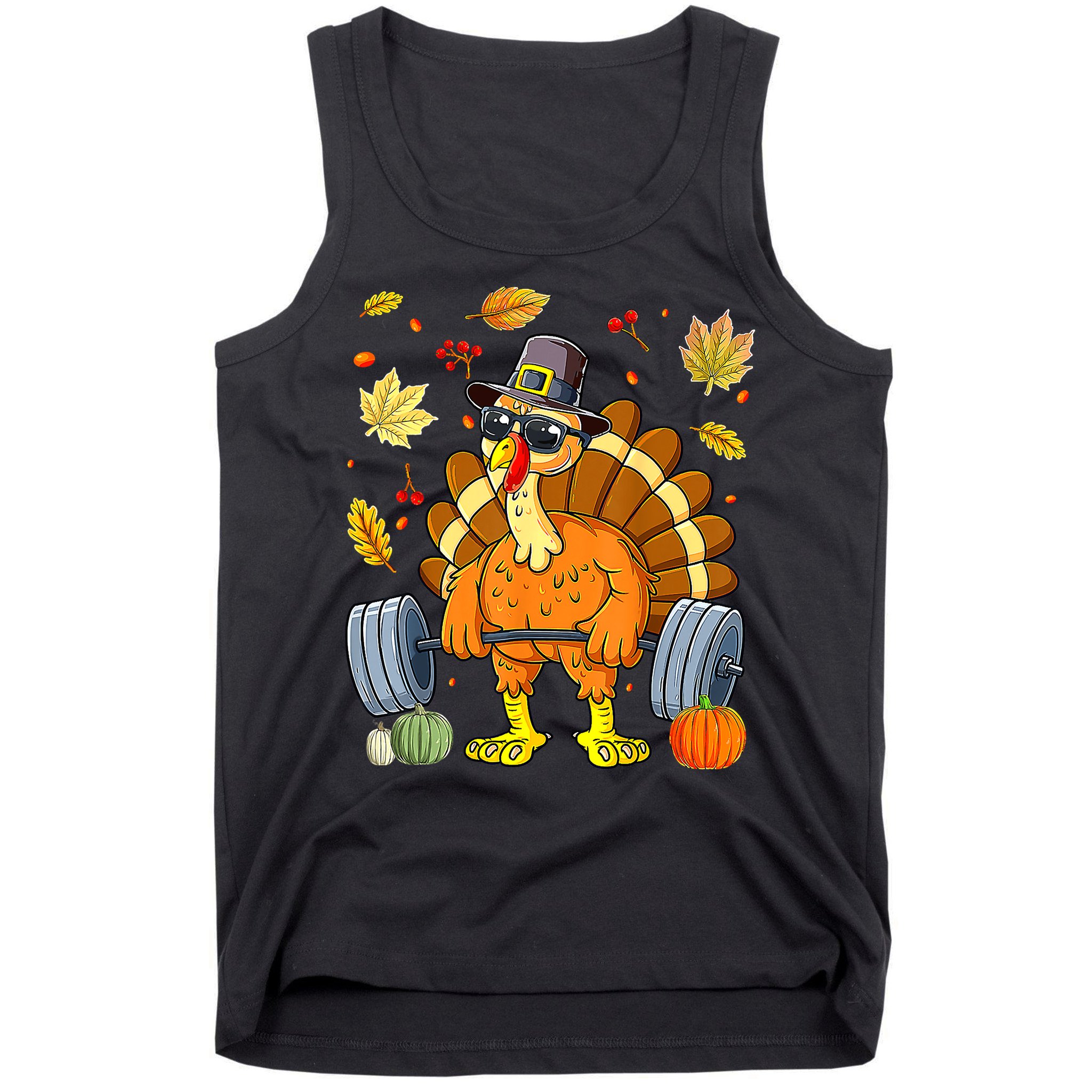 Turkey Deadlift Fitness Weightlifting Thanksgiving Day Tank Top
