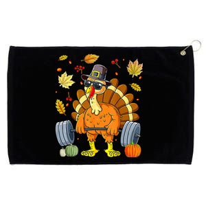 Turkey Deadlift Fitness Weightlifting Thanksgiving Day Grommeted Golf Towel