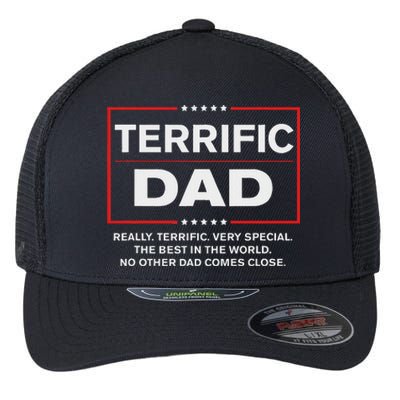 Terrific Dad Funny Donald Trump Fathers Day Gift Flexfit Unipanel Trucker Cap