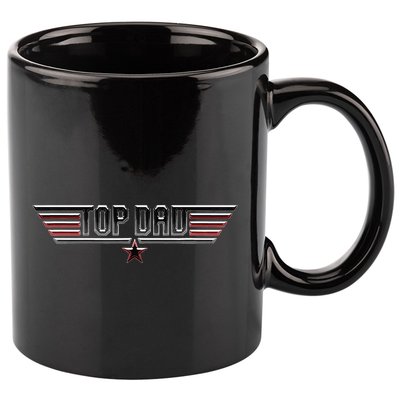 Top Dad Funny Gift Father Fathers Day 80s Daddy 1980s 11oz C Handle Ceramic Mug