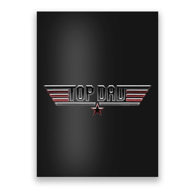 Top Dad Funny Gift Father Fathers Day 80s Daddy 1980s Poster
